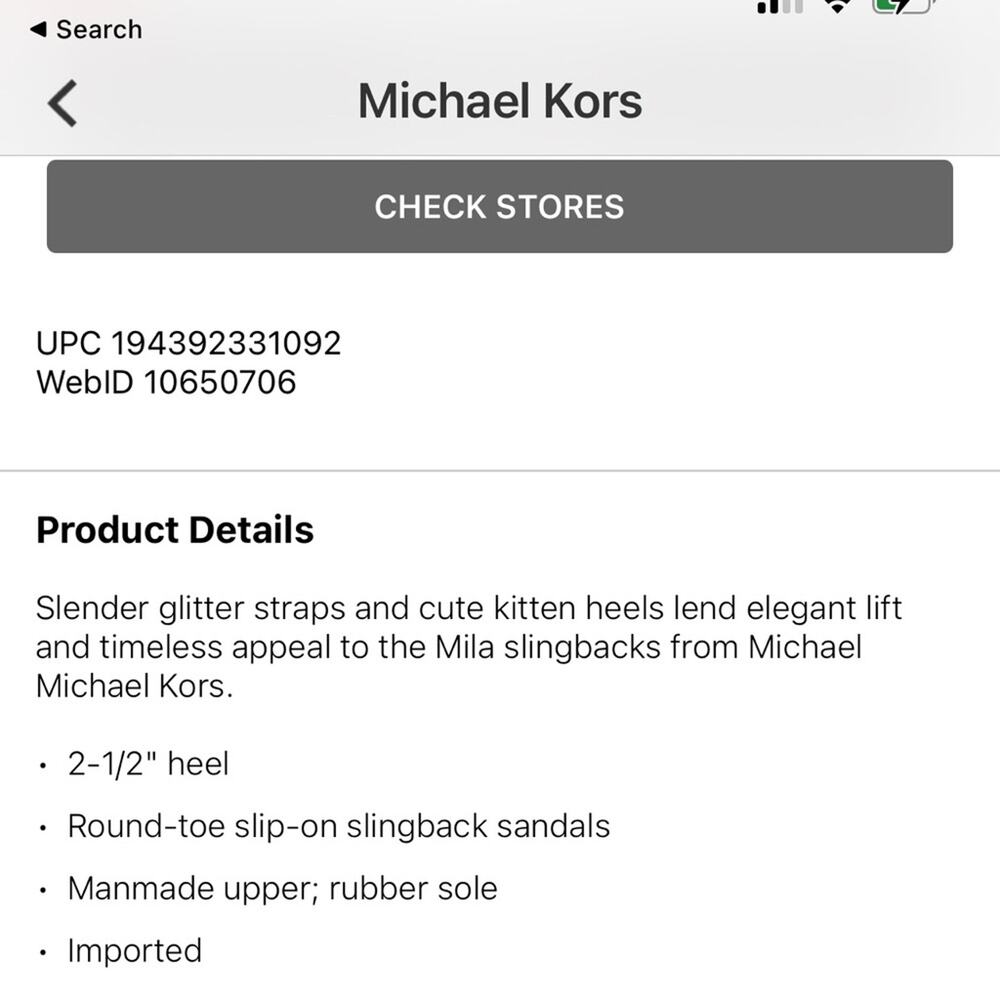 NEW Michael Kors Mila Pixie Pink Fine Glitter Open Toe Kitten Heel Sandal  7.5 - Picture 4 of 4